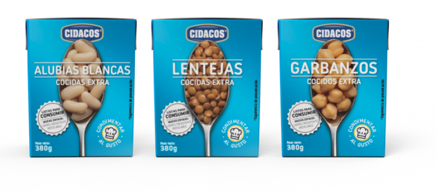 Cidacos presenta por primera vez sus legumbres en envases de cartón, más prácticos y con menor impacto ambiental.