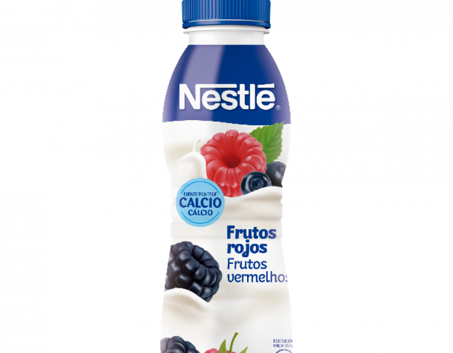 Nuevo yogur líquido de Lactalis Nestlé sabor frutos rojos.