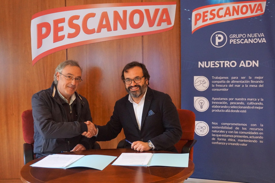 El CEO del Grupo Nueva Pescanova, Ignacio González, y el consejero delegado de la compañía Isidro 1952, Pablo Ángel García- Gascó, han firmado el acuerdo.