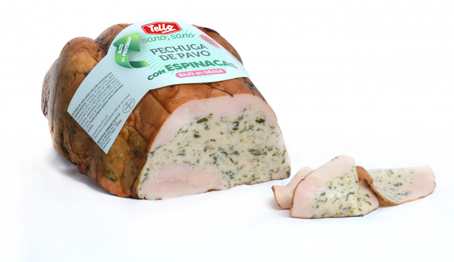 Pechuga de pavo con espinacas es la nueva apuesta de Tello para un estilo de vida saludable.