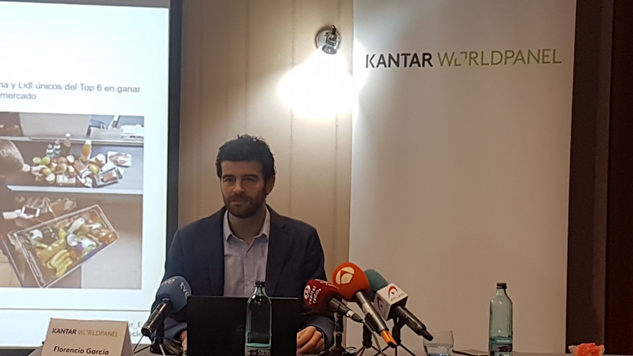 Florencio García, Iberia Retail Sector Director en Kantar Worldpanel, durante la presentación del balance de 2018.