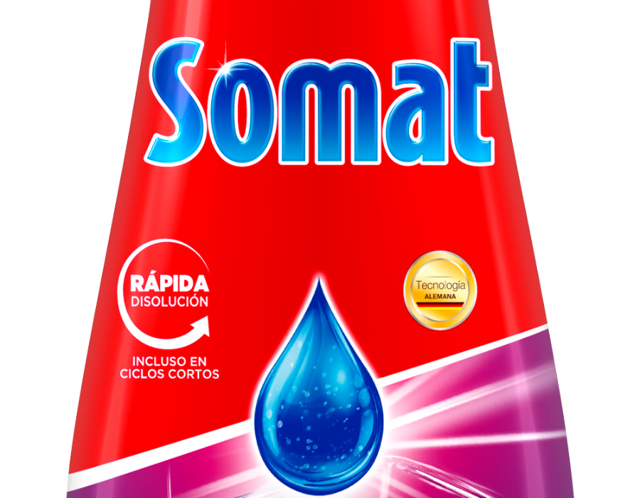 Somat Todo en 1 Gel cuenta con dos formatos: el de 60 lavados que se presenta en las variedades Azul y Lima y Limón y el de 40 lavados que solo está disponible en Lima y Limón.