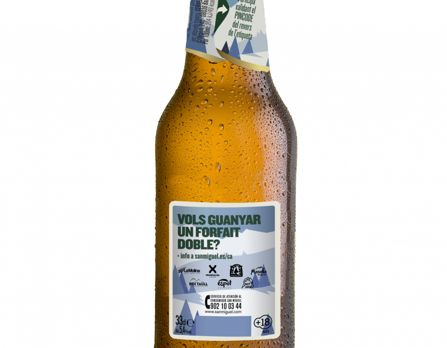 Contraetiqueta de la nueva botella de edición limitada de la marca, inspirada en la estética après-ski.