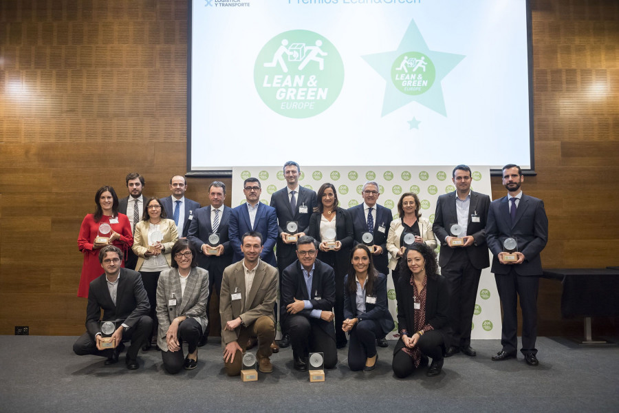En la imagen, los galardonados en los Premios Lean&Green de Aecoc.