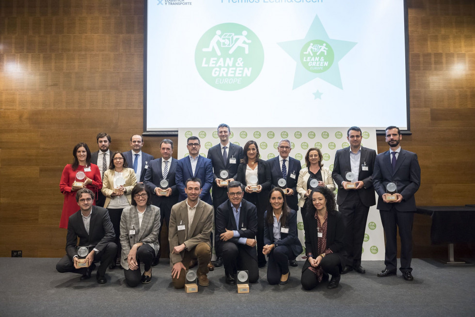 En la imagen, los galardonados en los Premios Lean&Green de Aecoc.