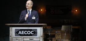 En la imagen, Romeo Lacerda, presidente de Biscuits Category Europe de Mondelez International, en un momento de su intervención en el 33º Congreso Aecoc de Gran Consumo.