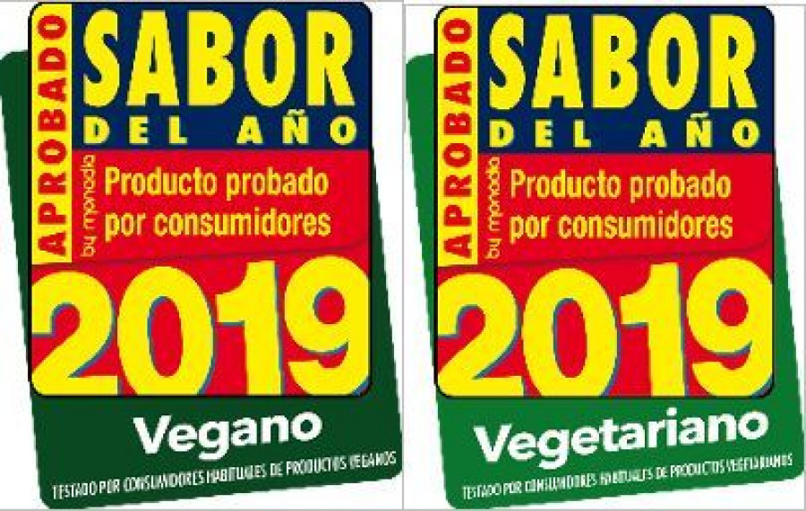 En la imagen, los nuevos sellos Vegano y Vegetariano de Sabor del Año.