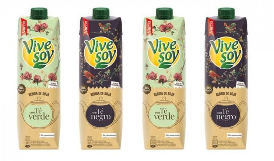 Vivesoy ‘Soja té’ está disponible en dos variedades: té verde y té negro.