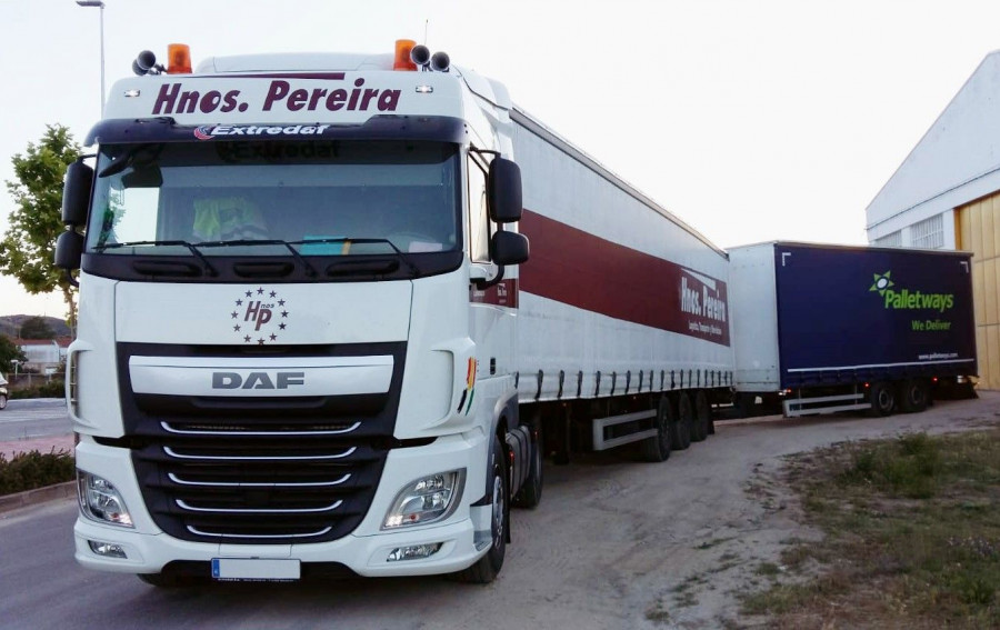 En la imagen, un megatrailer de Palletways.