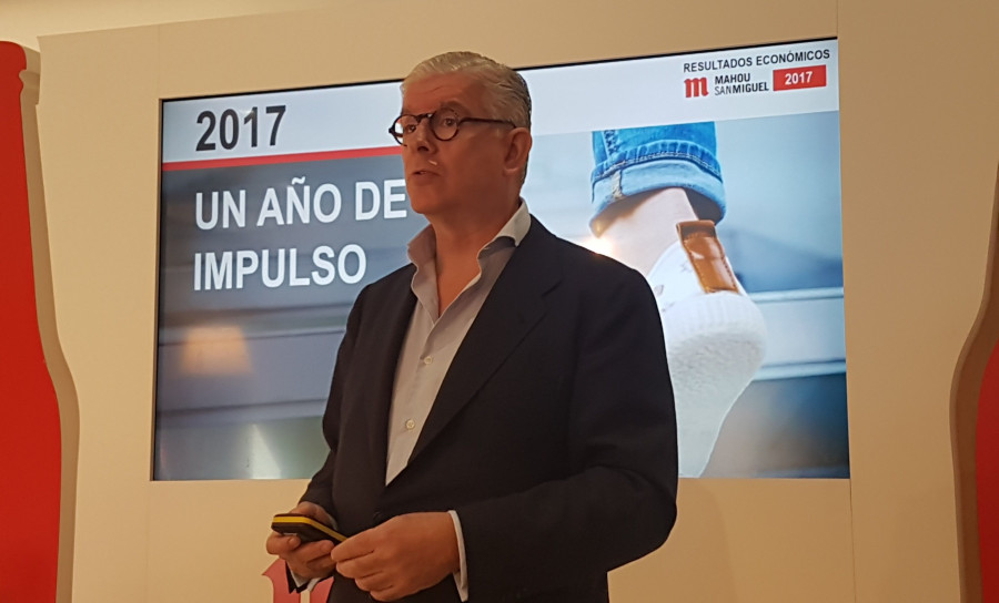 Alberto Rodríguez-Toquero, director general de Mahou San Miguel, durante la presentación de resultados.