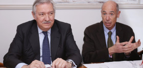 En la imagen, Javier Riera Marsá, presidente de Hispack, y Xavier Pascual, director del salón.