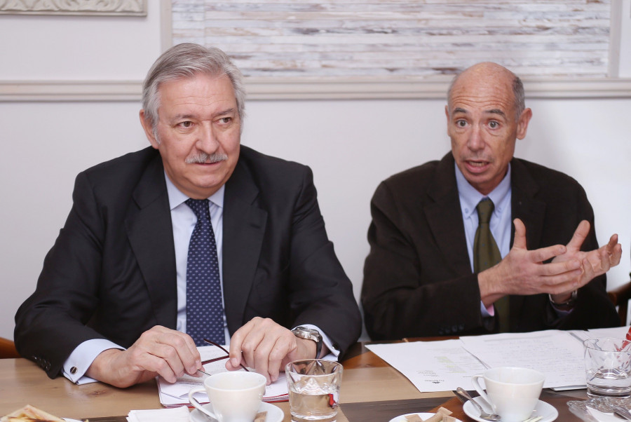 En la imagen, Javier Riera Marsá, presidente de Hispack, y Xavier Pascual, director del salón.