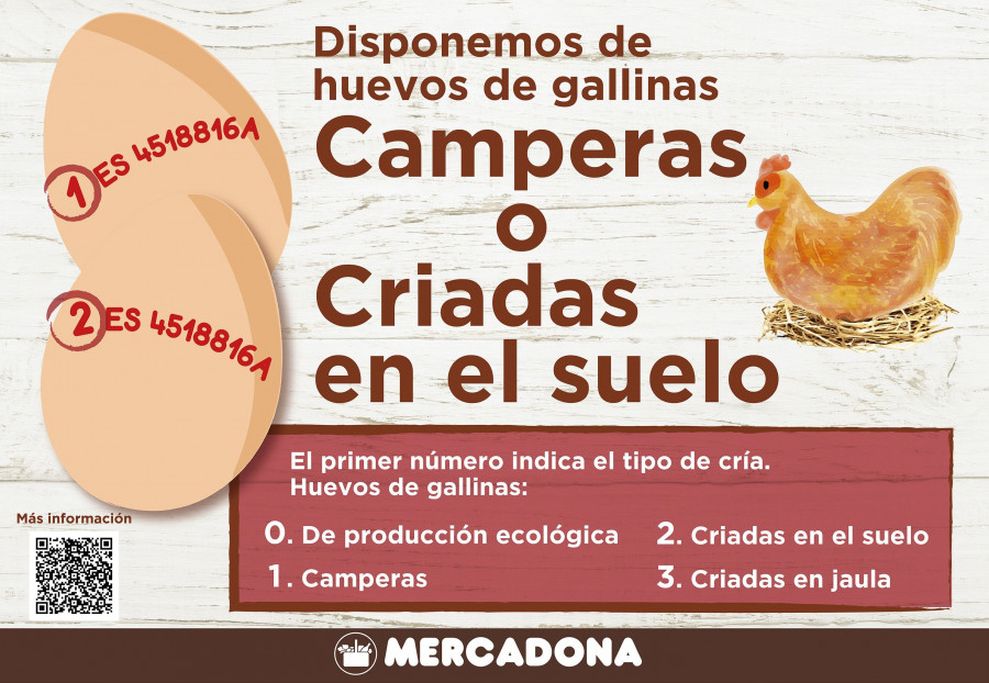 En la imagen, el cartel implantado en 59 supermercados Mercadona de Valencia y Alicante para informar a los clientes de la medida. “jefes” (clientes) de la medida.