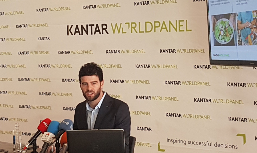 Florencio García, Iberia Retail & Petrol Sector Director de Kantar Worldpanel, durante la presentación.