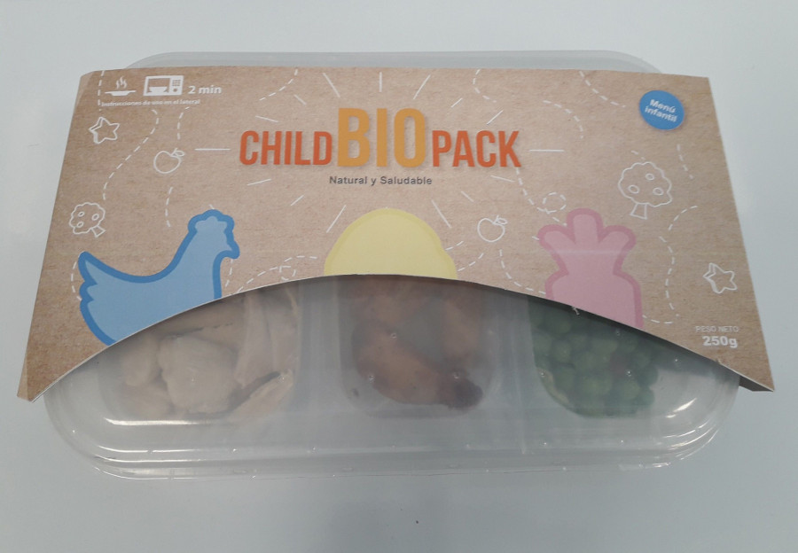 En la imagen, prototipo del sistema de envase Childbiopack.