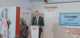 Richard Weissend, presidente de Heineken España, durante el acto de presentación de Cruzcampo Navidad 2017.