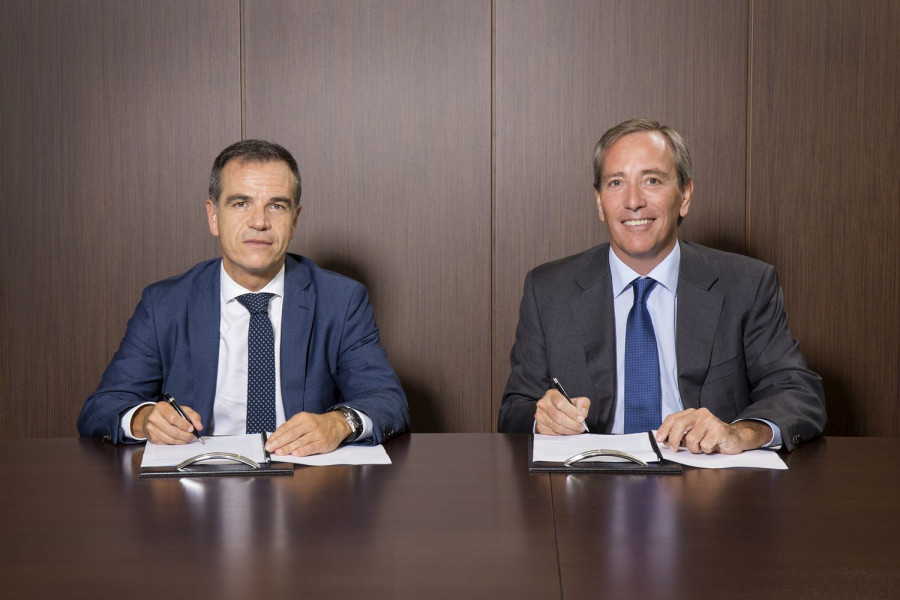 El acuerdo ha sido firmado por Luis Llorens, director regional de BBVA, y José Ramón Fernández de Barrena, director general del grupo Uvesco, en Irun (Gipuzkoa).