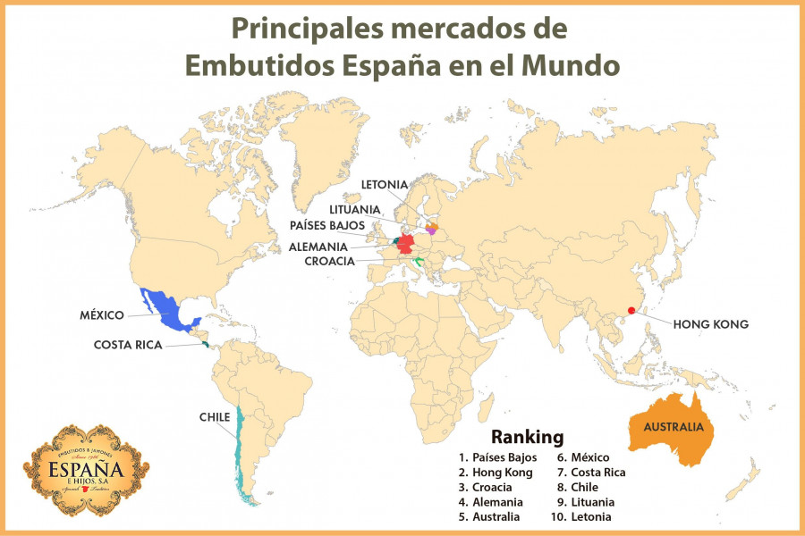 Más de 70 países forman parte de la red internacional de la empresa cárnica.
