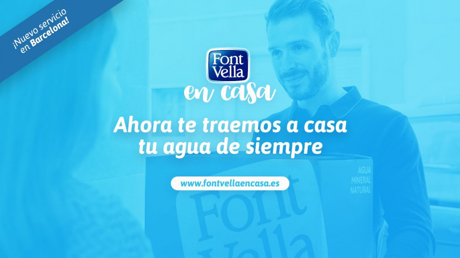 Bajo el concepto #Olvídatedelagua, Font Vella en casa ofrece la posibilidad de hacer pedidos online sin límite de peso y sin gastos de envío.