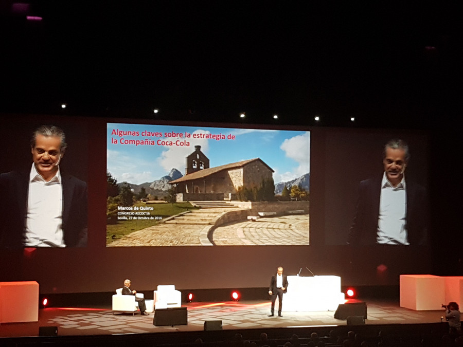 Marcos de Quinto, durante su participación en el último congreso de Aecoc en Sevilla.