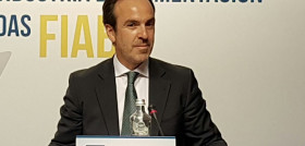 El director general de Fiab, Mauricio García de Quevedo, durante la presentación del informe económico anual de la Industria de alimentación y bebidas.
