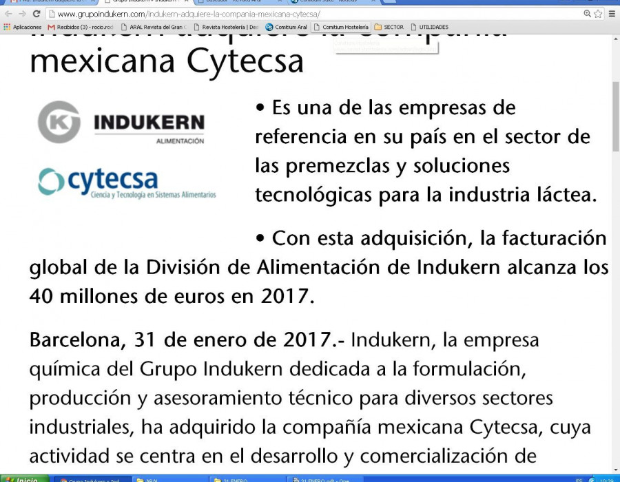 La actividad de Indukern en México se había centrado hasta el momento en la distribución de aditivos.