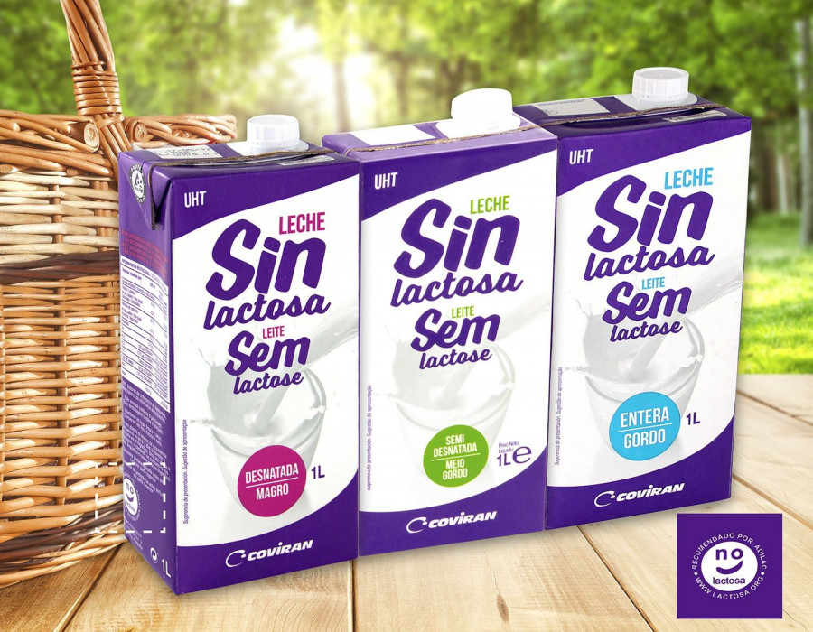 Covirán cuenta con tres tipos de leche sin lactosa: entera, semidesnatada y desnatada.