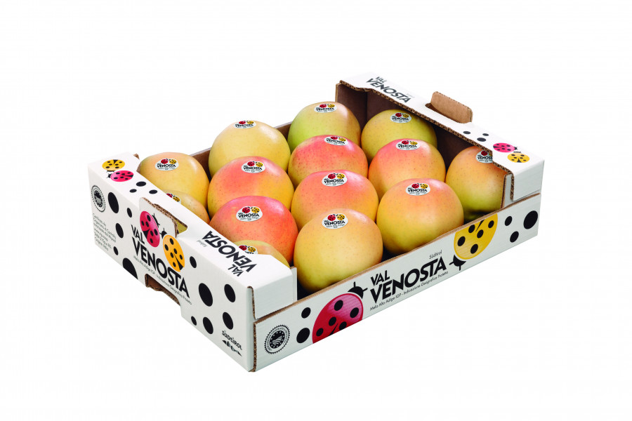 La nueva imagen de VI.P renueva todas sus líneas de producto: Manzanas Val Venosta, BIO Val Venosta y Amélie.