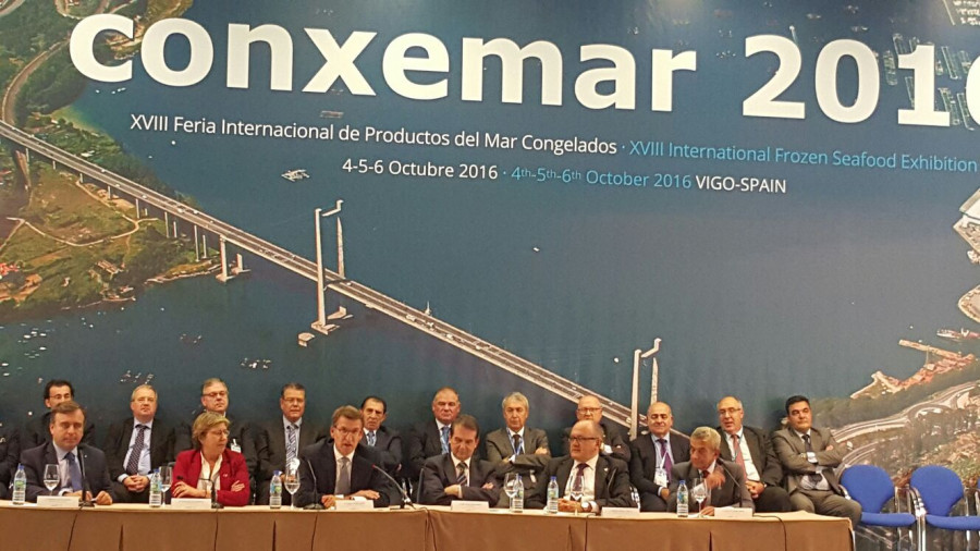 El presidente de la Xunta de Galicia, Alberto Núñez Feijóo, también participó en la inauguración de Conxemar.