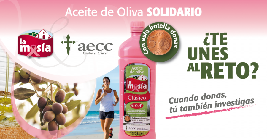 El aceite de oliva solidario ya está disponible en los lineales de las grandes superficies colaboradoras.