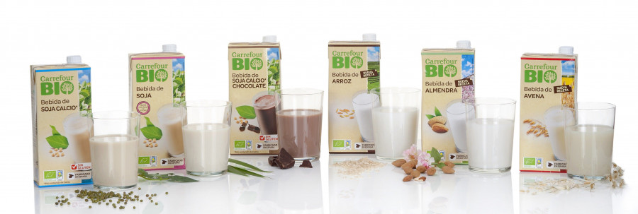 Carrefour BIO completa su gama de bebidas vegetales con estas nuevas incorporaciones.