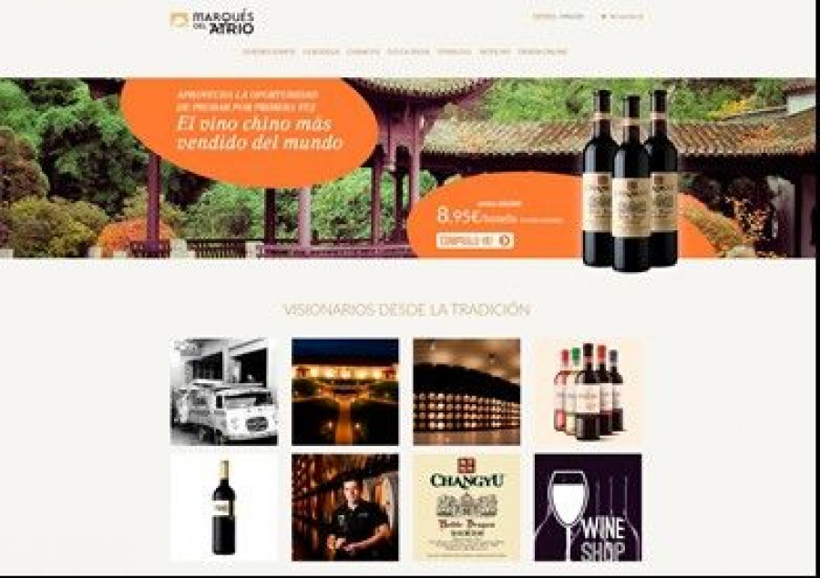 La web, más visual e intuitiva, presenta cada uno de sus vinos con una imagen sencilla y cuidada.