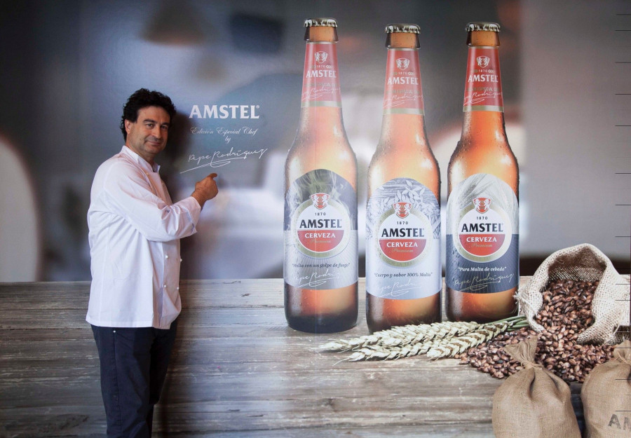 ‘Edición Especial Chef’ de Amstel, que incluye 3 nuevas etiquetas de firmadas por Pepe Rodríguez e inspiradas en los ingredientes y el modo de elaboración de la Amstel de siempre.