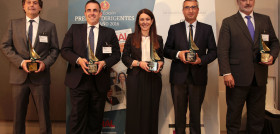 Ignacio Rivera (Hijos de Rivera), Víctor del Pozo (El Corte Inglés), Núria Ribé (Henkel Ibérica), Pascal Clouzard (Carrefour España) y Fernando Carreras (Carreras Grupo Logístico) recogieron la