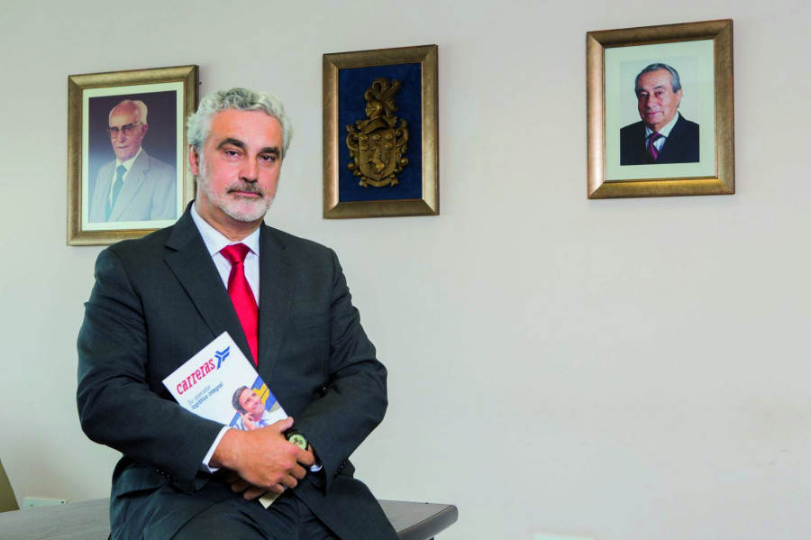 Fernando Carreras, como consejero delegado solidario de Carreras Grupo Logístico, dirige en compañía de sus padre y hermanos esta empresa familiar, con sede central en Zaragoza, que facturó 209 mi