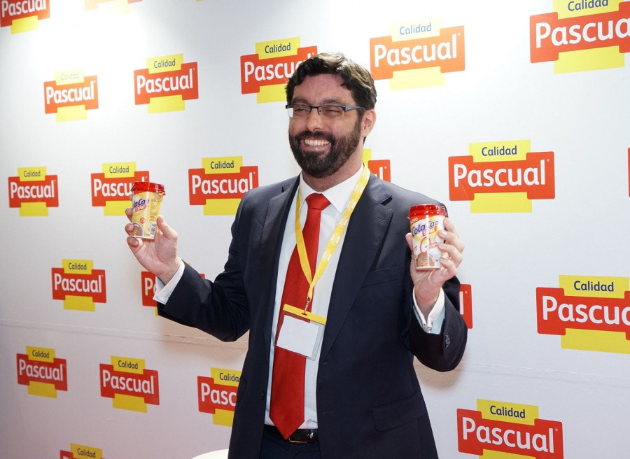 Miguel Ángel González, director de marketing de Batidos de Calidad Pascual, en un momento de la presentación.