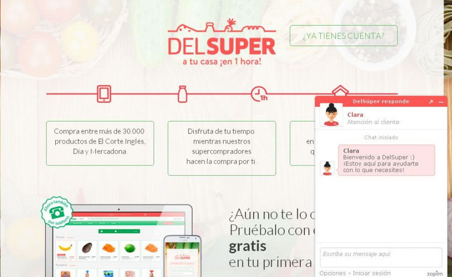 Una vez finalizada la compra en la tienda, el 'Supercomprador' entrega el pedido a un 'Superentregador' que la lleva en el horario acordado al domicilio en menos de una hora.