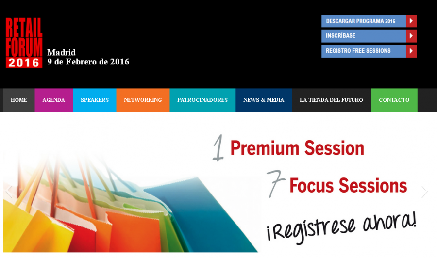 La conferencia profesional Retail Forum 2016 está organizada por iiR España.