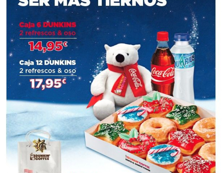 Bajo el claim “Y tú que creías que no podíamos ser más tiernos”, Dunkin’ Coffee ha lanzando 4 nuevas variedades de dunkins con esencia navideña.