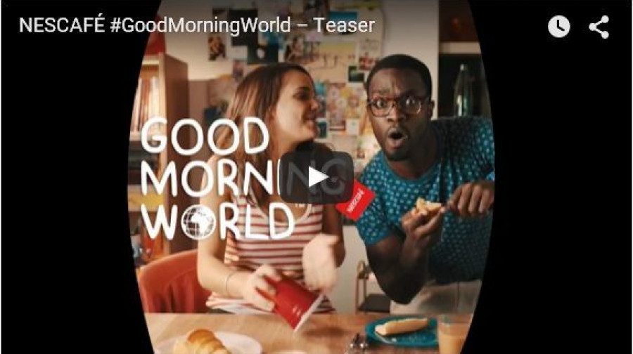 En el vídeo ‘GoodMorningWorld’ de Nescafé aparecen personas de todo el mundo en sus cocinas, interpretando el éxito ‘Don’t Worry’.
