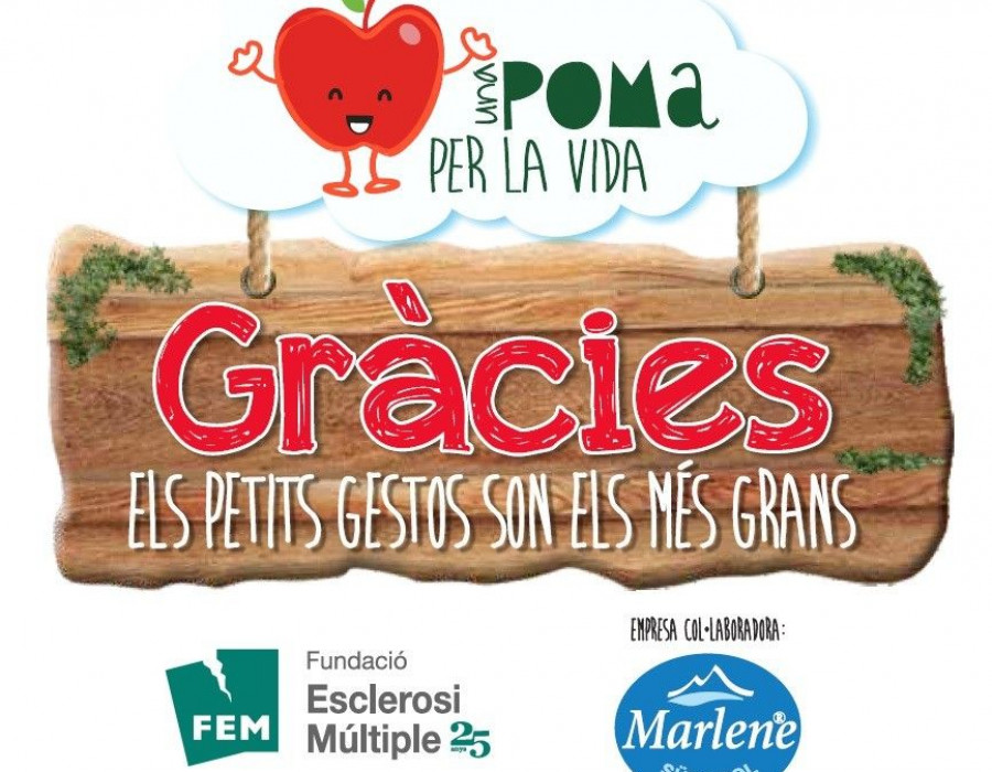 Se podrá adquirir “una manzana por la vida” en los 500 supermercados Condis de Cataluña y Madrid que acogen la iniciativa.
