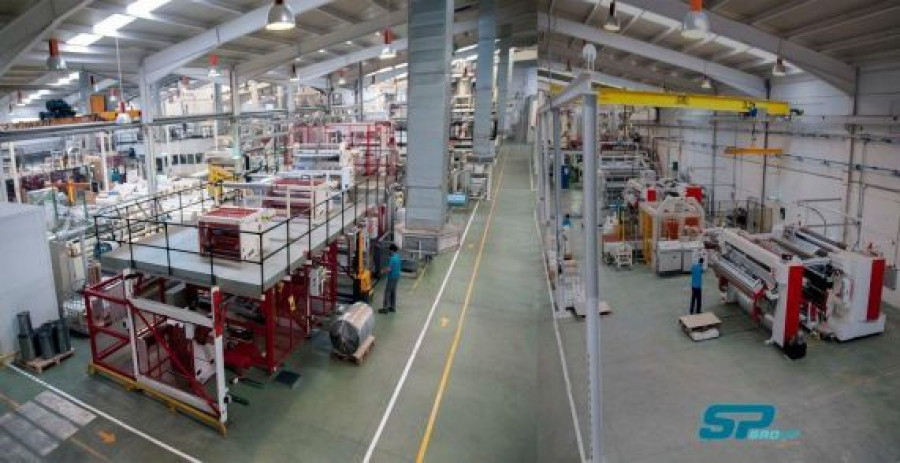 Extrusora de la fábrica de SP Group en Espiel (Córdoba).