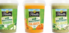 Estas tres cremas, las primeras de Florette, ya están a la venta en los lineales de frío de productos frescos de supermercados e hipermercados en tres sabores: Verduras, Calabaza y Calabacín.