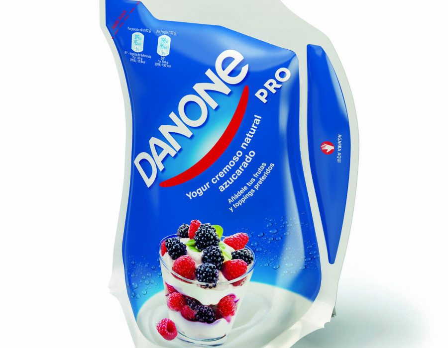 Danone PRO se presenta en un envase flexible tipo doypack, con un gramaje de 960gr.