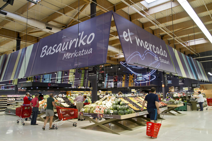 Las obras del hipermercado del Centro Comercial Bilbondo en Basauri han supuesto una inversión de 1,7 millones.
