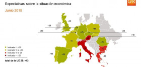 Las expectativas económicas en España mostraron un nuevo máximo histórico en abril, al alcanzar los 46 puntos,