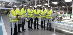 Momento de la inauguración de la fábrica.