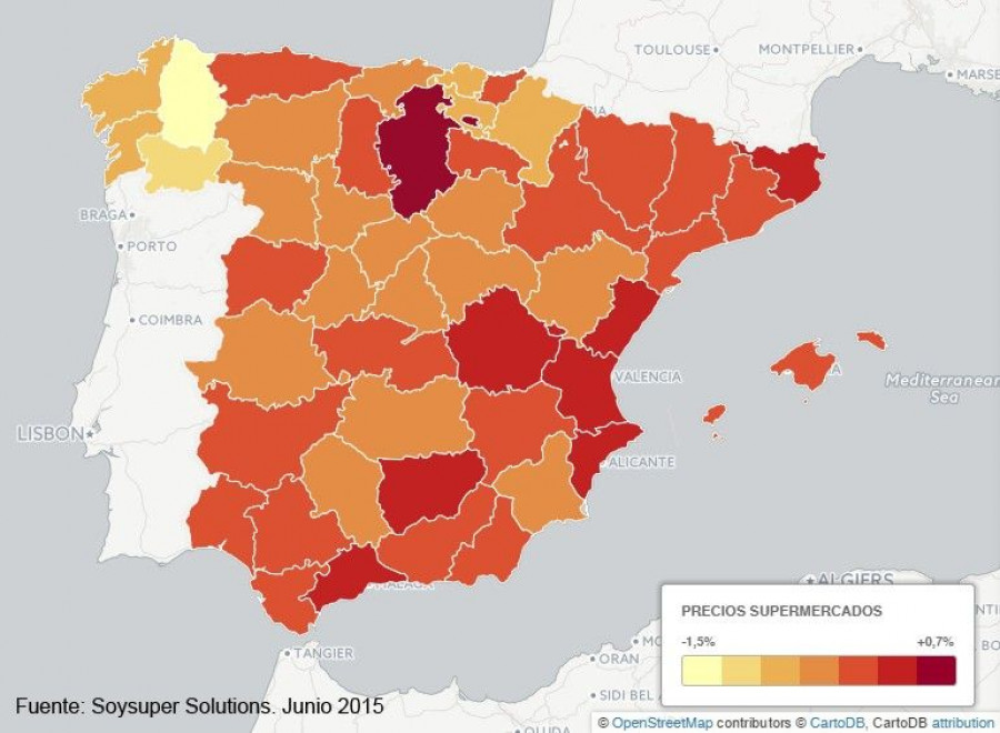 Según el Barómetro, Burgos es la provincia más cara de España para realizar la compra online y Lugo la más barata.