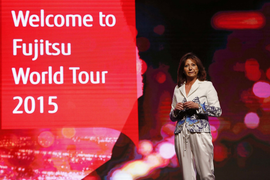 Ángeles Delgado, directora general de Fujitsu en España, en un momento del acto.