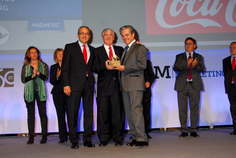 El premio ha sido recogido por Marcos de Quinto, vicepresidente ejecutivo y Chief Marketing Officer de The Coca-Cola Company, y Jorge Garduño, director general de Coca-Cola para España y Portugal.